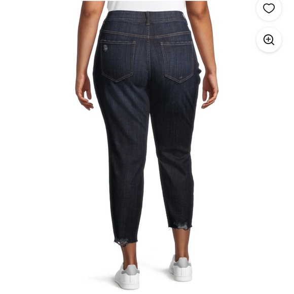 Terra and Sky Women’s Plus Pull On Dark Wash Denim Capris Size 3X (24W-26W) NWT - Picture 6 of 9